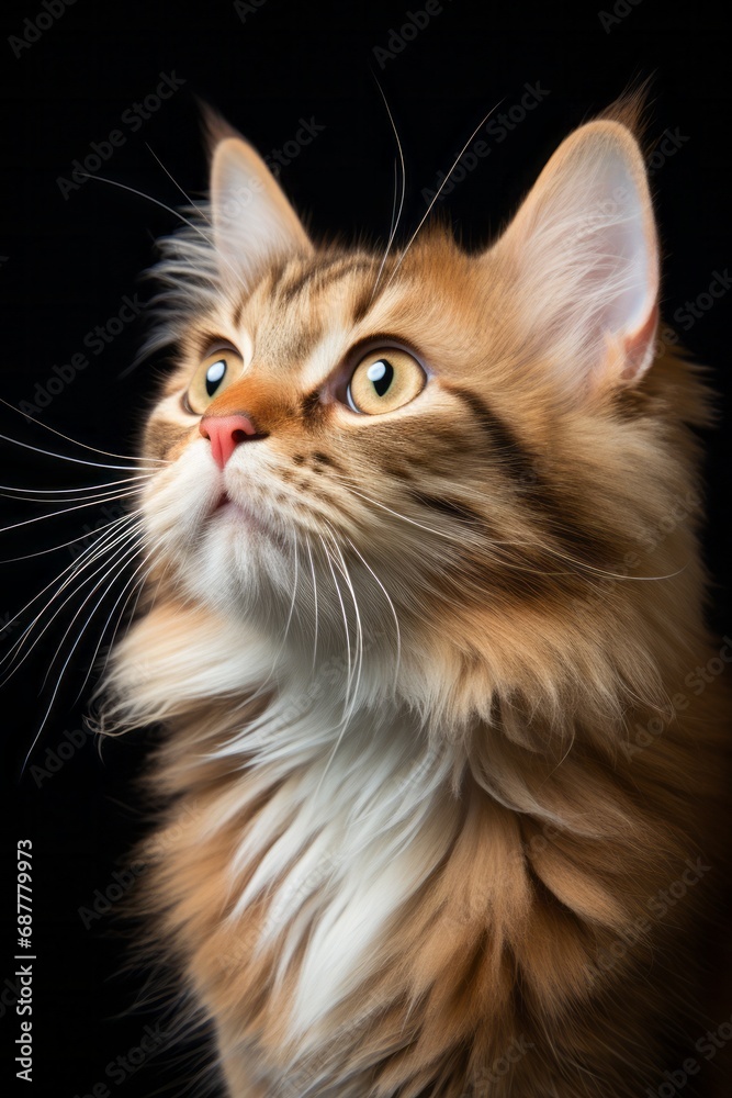 Regal Orange Maine Coon Majestic Studio Pose Regal Orange Maine Coon Majestic Studio Pose