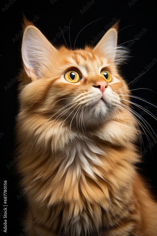 Regal Orange Maine Coon Majestic Studio Pose Regal Orange Maine Coon Majestic Studio Pose