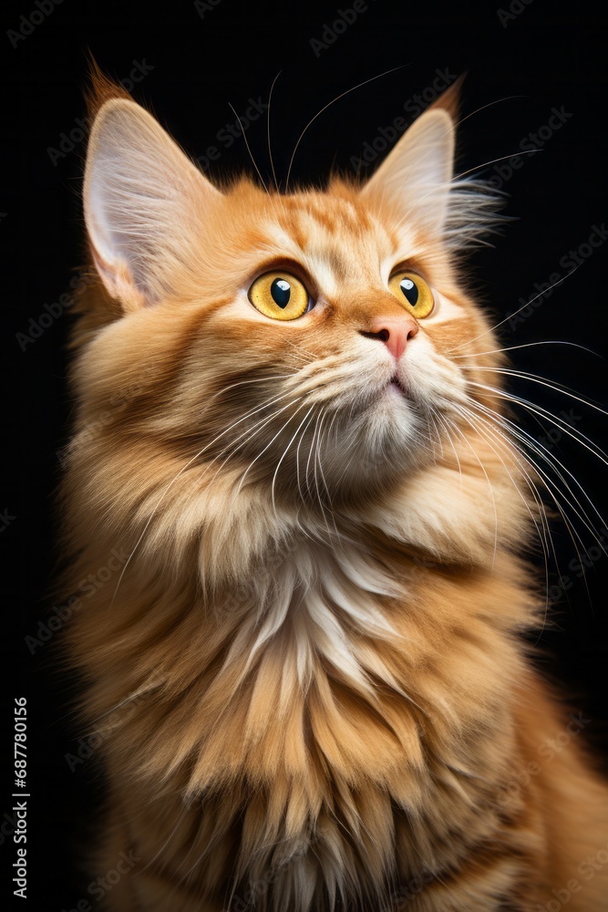 Regal Orange Maine Coon Majestic Studio Pose