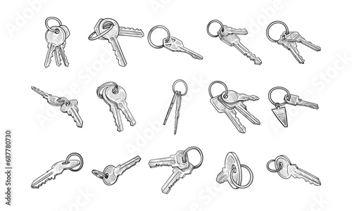 key ring handdrawn collection