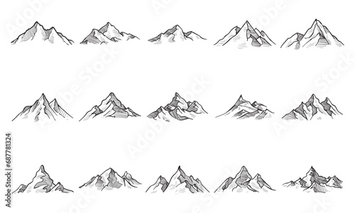 mountain handdrawn collection photo