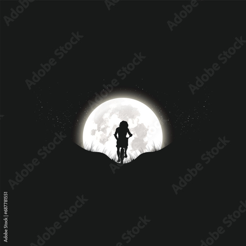 Mountain bike logo emblem vector image.downhill logo backfround vector.