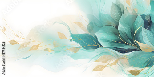 Abstract Teal background. VIP Invitation, wedding and celebration card.