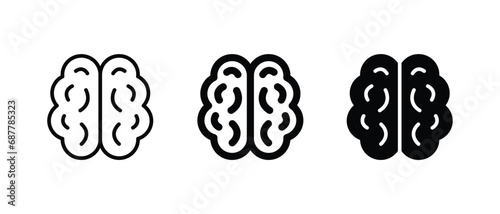 Brain icon set vector illustration for web, ui, and mobile apps