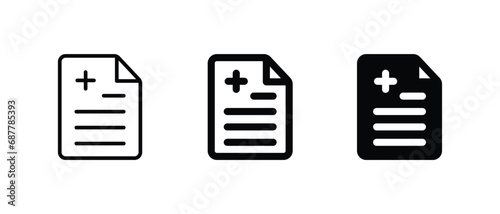 Medical report  icon vector illustration for web, ui, and mobile apps