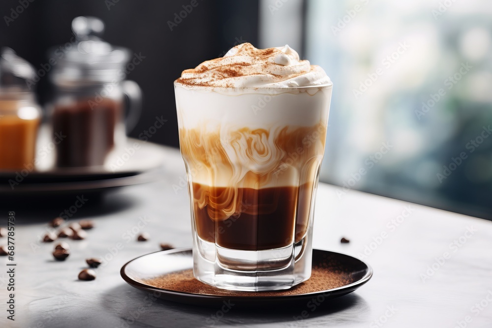 Cozy Caramel Macchiato with Whipped Cream Delight Cozy Caramel Macchiato with Whipped Cream Delight