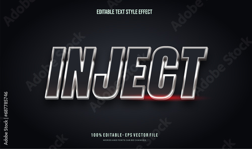 Editable text effect mettalic color, Text style effect. Editable fonts vector files.