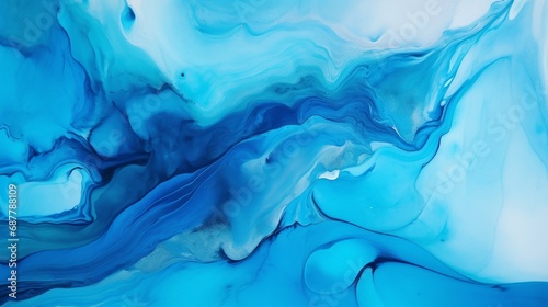 Luxury blue abstract background of marble liquid ink art painting on paper . Image of original artwork watercolor alcohol ink paint on high quality paper texture .
