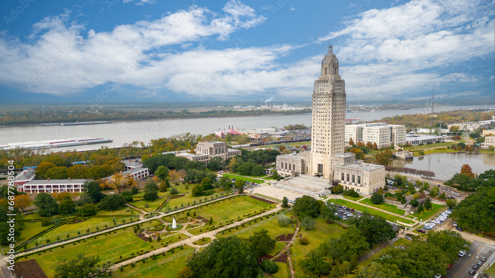 The Louisiana State Capitol Building in Downtown Baton Rouge