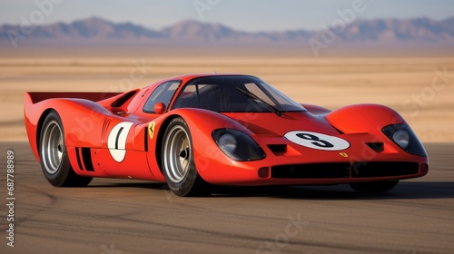 red sports car on road © Muhammad