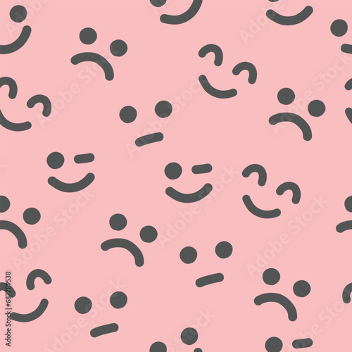 Cute emoticon pattern with fun colors. can be used for background