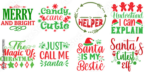 Merry Christmas and Happy Holiday Invitation Bundle Christmas Vector Illustration for Infographic  T-Shirt Design  Mug Design
