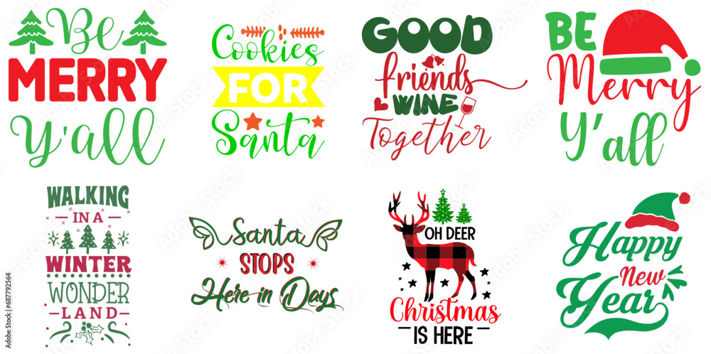 Christmas Festival and Winter Holiday Hand Lettering Collection Christmas Vector Illustration for Newsletter, Logo, Social Media Post Christmas Festival and Winter Holiday Hand Lettering Collection Christmas Vector Illustration for Newsletter, Logo, Social Media Post