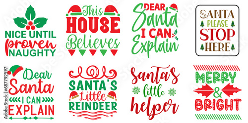 Happy Holiday and Winter Calligraphic Lettering Collection Christmas Vector Illustration for Advertisement, Banner, Poster
