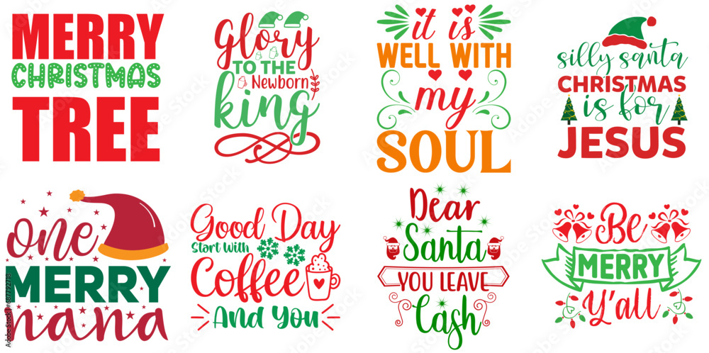 Christmas and New Year Inscription Set Christmas Vector Illustration for Poster, Infographic, Mug Design Christmas and New Year Inscription Set Christmas Vector Illustration for Poster, Infographic, Mug Design