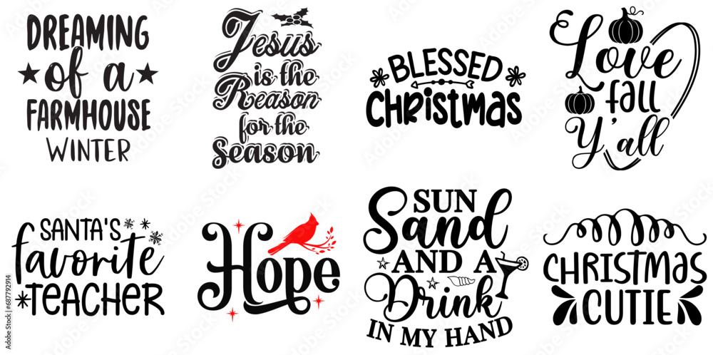 Christmas Festival and Winter Holiday Invitation Set Christmas Black Vector Illustration for Logo, Banner, Newsletter Christmas Festival and Winter Holiday Invitation Set Christmas Black Vector Illustration for Logo, Banner, Newsletter