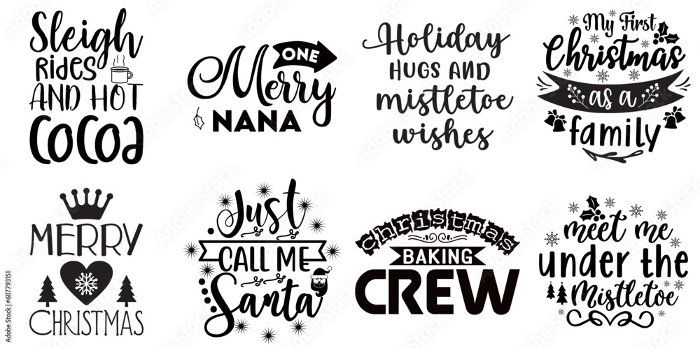 Holiday Celebration and Winter Trendy Retro Style Illustration Collection Christmas Black Vector Illustration for Brochure, Book Cover, Label Holiday Celebration and Winter Trendy Retro Style Illustration Collection Christmas Black Vector Illustration for Brochure, Book Cover, Label