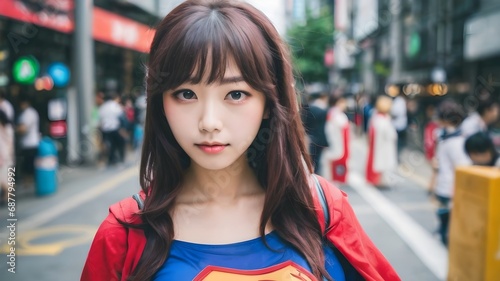 Wallpaper Mural Cute Asian Girl Superhero Background Very Cool Torontodigital.ca