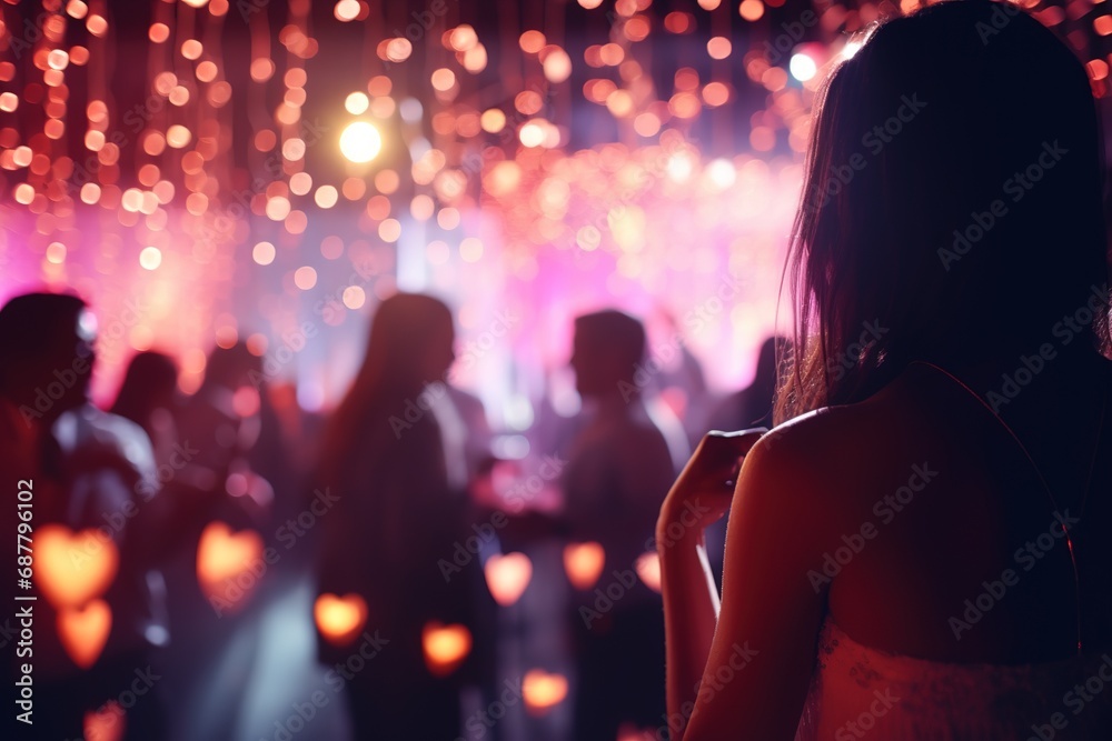blur background of people in valentine day, generative ai blur background of people in valentine day, generative ai