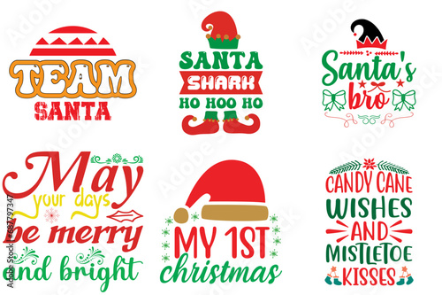 Christmas Festival and Winter Holiday Invitation Collection Christmas Vector Illustration for Icon, Label, Flyer