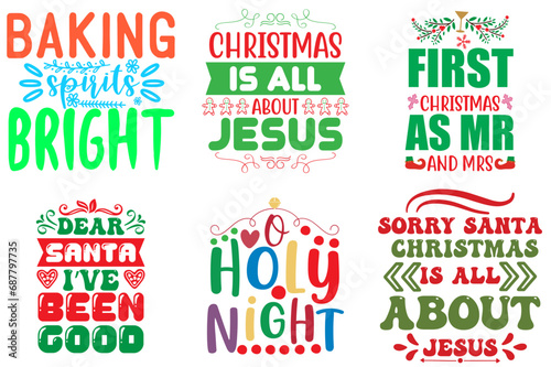 Christmas and Winter Calligraphic Lettering Bundle Christmas Vector Illustration for Flyer, Poster, Social Media Post
