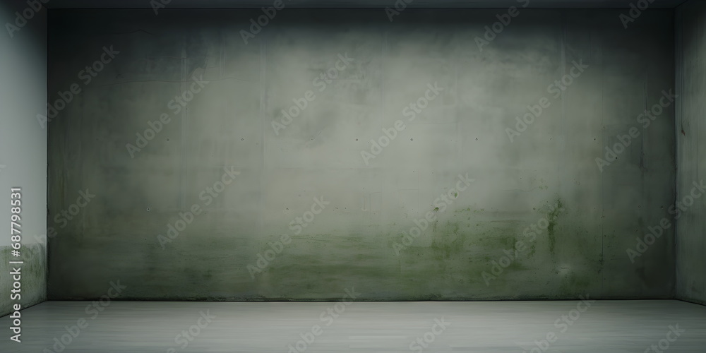 Simple room, lime Wall, concrete Floor