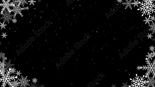 Snowflakes and Snow Winter Background Animation