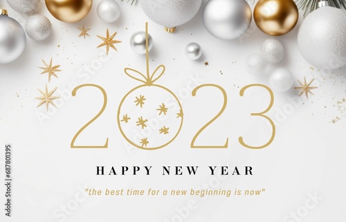 Happy new year greeting card  banner  template  © Azra