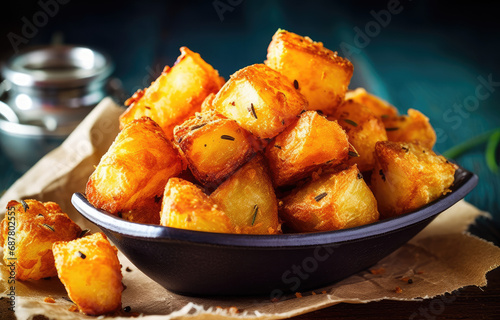 golden and crunchy roasted potatoes