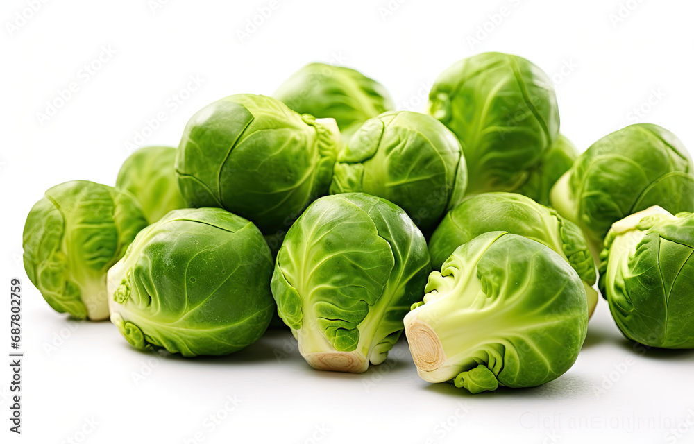brussels sprout isolated on white background brussels sprout isolated on white background