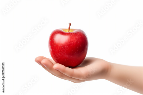 little child eating an apple