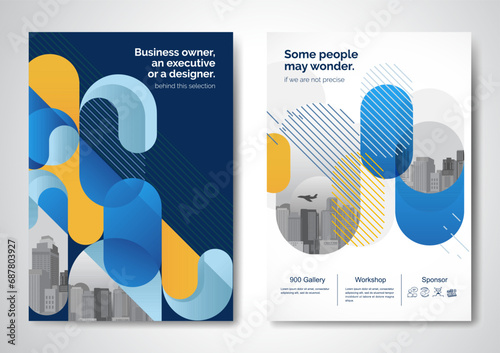 Template vector design for Brochure, AnnualReport, Magazine, Poster, Corporate Presentation, Portfolio, Flyer, infographic, layout modern with color size A4, Front and back, Easy to use.