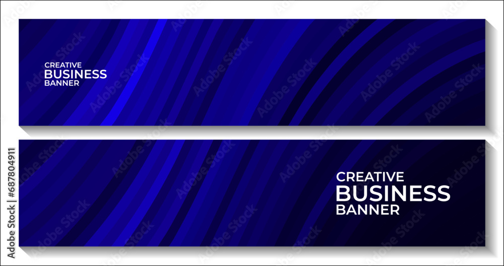 Fototapeta premium creative blue banner for business