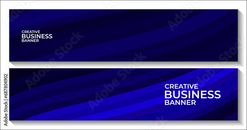 creative blue banner for business