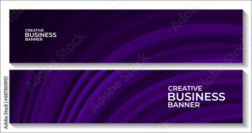creative purple banner for business