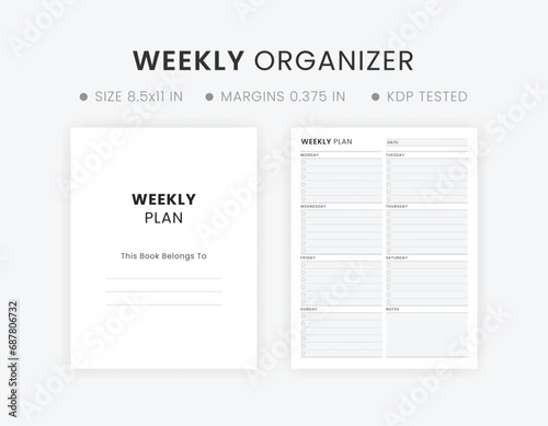 Weekly Organizer Schedule Planner Templates Printable