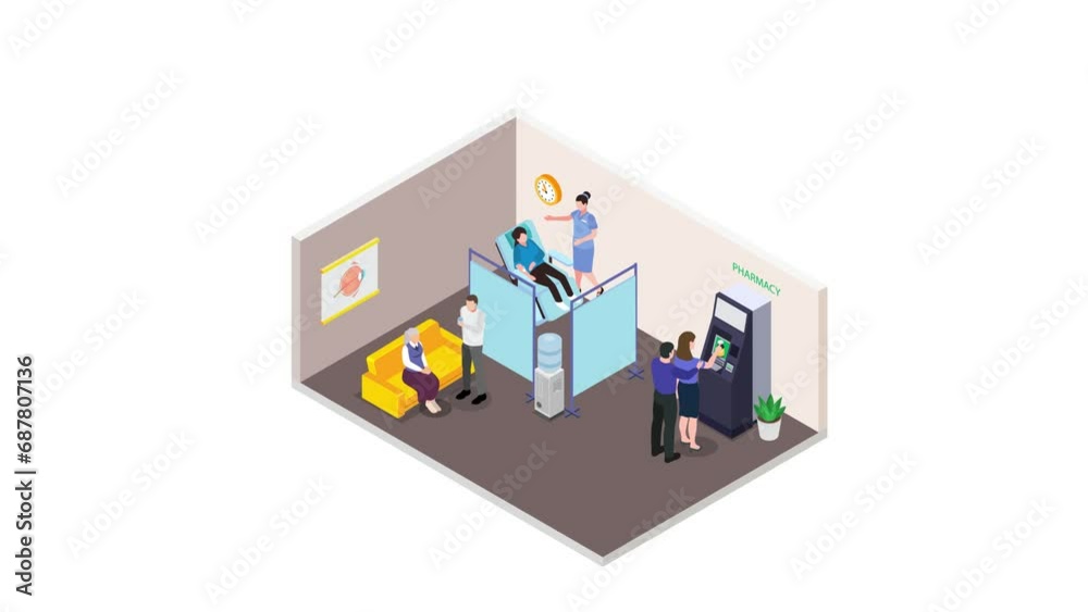 medical center or hospital with people or patients medical center or hospital with people or patients