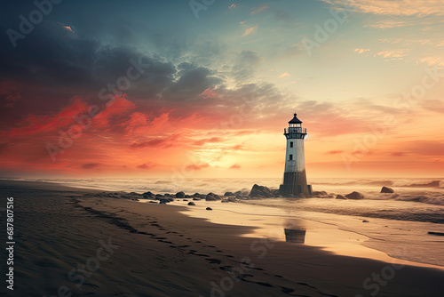 Lighthouse on the coast 