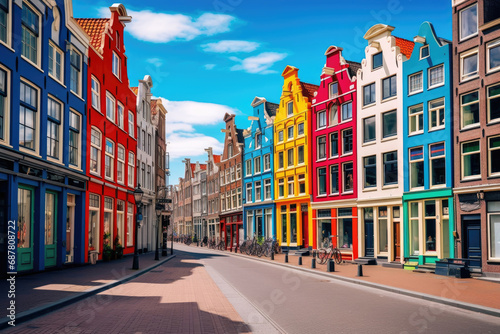 Colorful buildings in Amsterdam