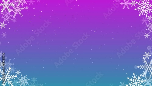 Snowflakes and Snow Winter Background Animation(fantasy