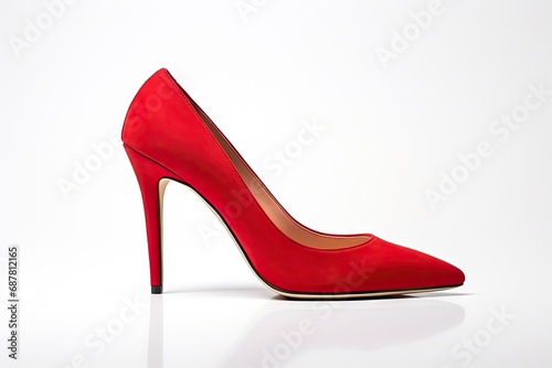 red high heels shoes isolated on white background
