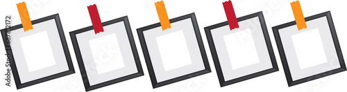 5 photo collage template. vector illustration, new collections