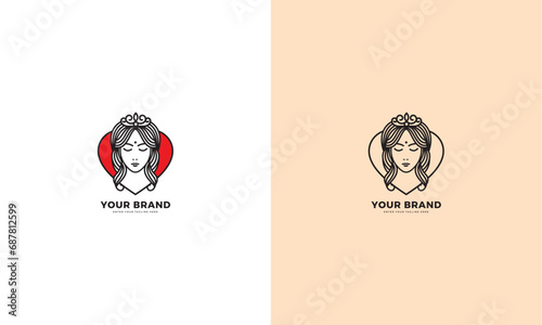 Goddess of love logo, vector graphic design
