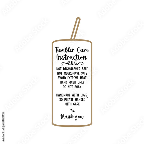Care Card Instruction, Care Instructions Tumblers SVG EPS, Care Instructions SVG, Care Instructions, Care Instructions Svg Design