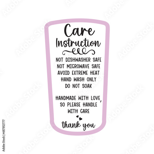 Care Card Instruction, Care Instruction Glass SVG EPS, Care Instructions SVG, Care Instructions, Care Instructions Svg Design