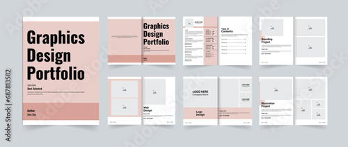 Graphics design portfolio or designer portfolio template photo