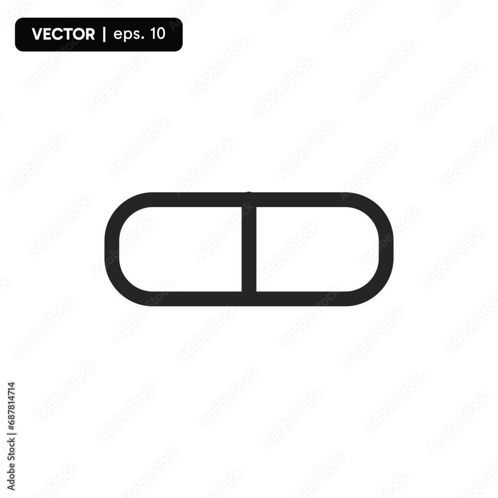 capsule vector icon, medicine icon. on a white background capsule vector icon, medicine icon. on a white background