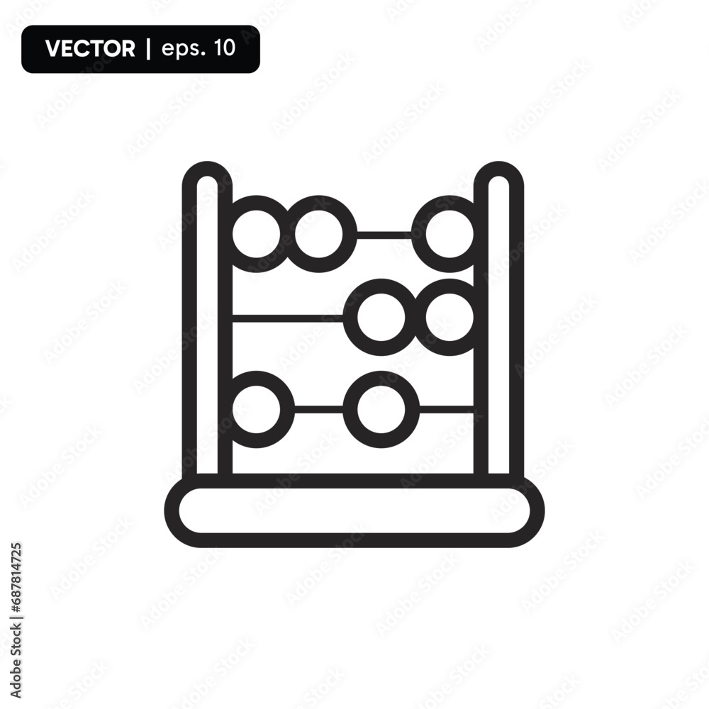 Abacus Sempoa icon in trendy flat style isolated on White background. Abacus icon page symbol for your website design Calender icon logo, app, UI. Vector illustration calender icon, EPS10. Abacus Sempoa icon in trendy flat style isolated on White background. Abacus icon page symbol for your website design Calender icon logo, app, UI. Vector illustration calender icon, EPS10.