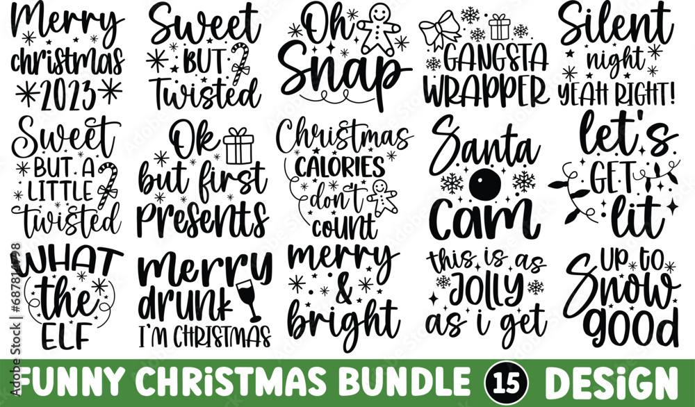 Funny Christmas SVG Bundle, Christmas SVG Bundle