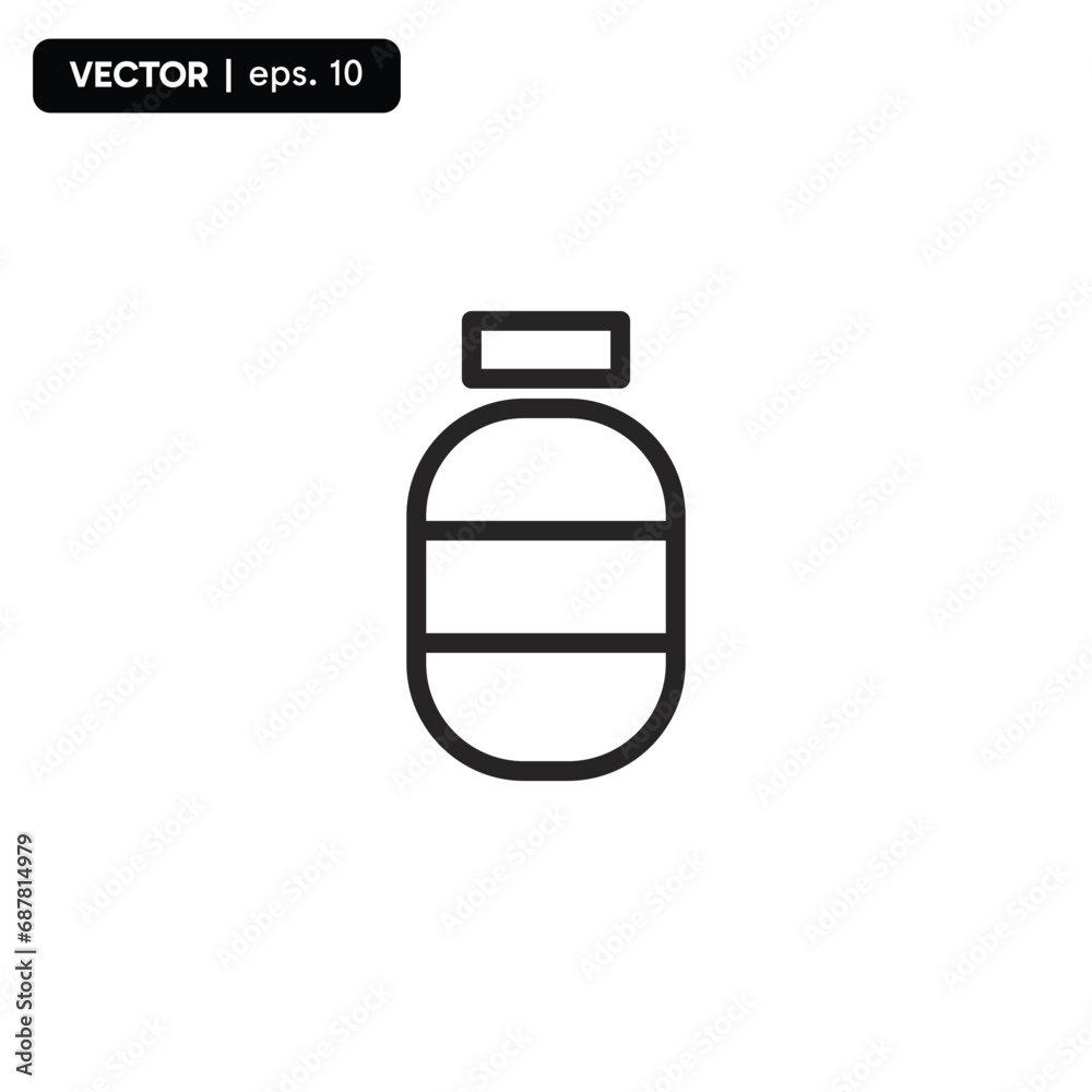 Medicine bottle icon vector design with editable stroke Medicine bottle icon vector design with editable stroke